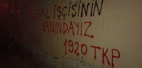 metal işçilerini destekleyen duvar yazısı - 3