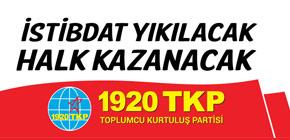1 mayıs 2024 - istibdat yenilecek halk kazanacak pankartı
