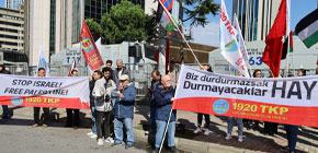 Siyonist sömürgeci işgale karşı İsrail Konsolosluğu önündeydik