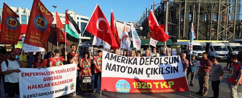Kadıköy’de NATO Protestosu: "NATO’dan Çıkılsın, Üsler Kapatılsın"